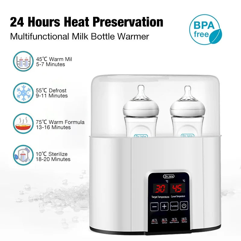 Dr.isla Baby Bottle Warmer & Bottle Sterilizer Double Bottle Warmer